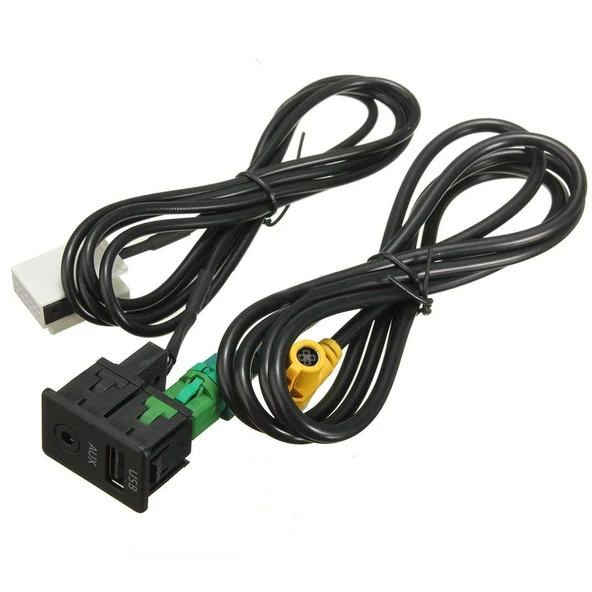 Bmw 3 5 Serisi E87 E90 E91 E92 X5 X6 ile Uyumlu Aux Usb Kablosu Sku24 ürün görseli 1