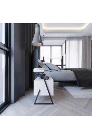 Lagomood ZAMAN Komodin Beyaz - Resim 4