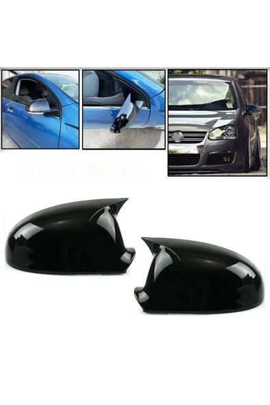 vw golf 5 2006-mk5 plastik parlak siyah batman ayna kapagı ürün görseli 1