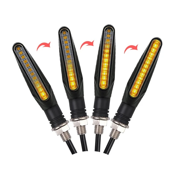 PTTAVM: Motosiklet Led Sinyal Lambası 12V Su Geçirmez Universal ZXD-04