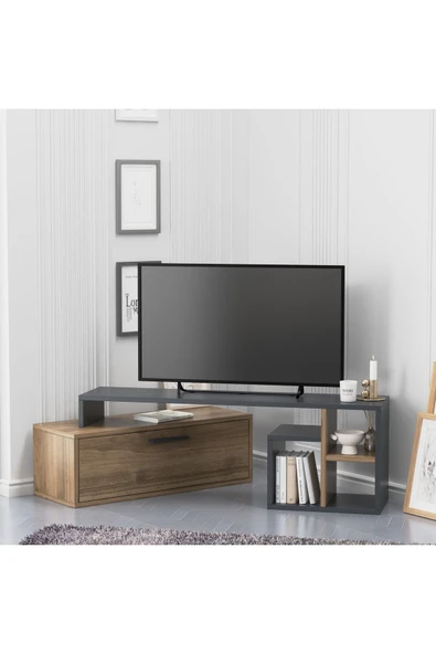 Lagomood KARAMEL TV Ünitesi Antrasit Ceviz ürün görseli 1