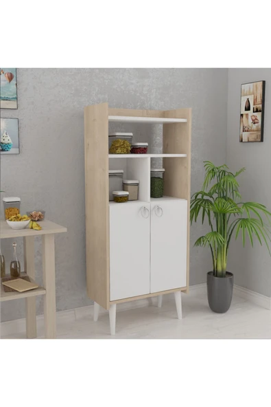Lagomood Kiler Çok Amaçlı Dolap Banyo Mutfak Beyaz Meşe ürün görseli 1