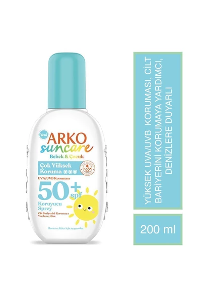 Suncare Bebek Ve Çocuklar Için Çok Yüksek Koruma Spf 50 Koruyucu Sprey 200 ml ürün görseli 1