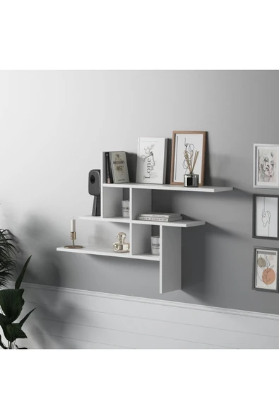 Lagomood Germen Duvar Rafı Beyaz - Resim 3