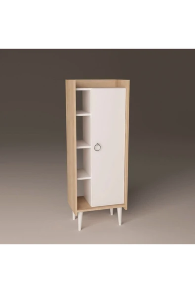 Lagomood Ruby Çok Amaçlı Dolap Banyo  Mutfak Beyaz Meşe - Resim 2