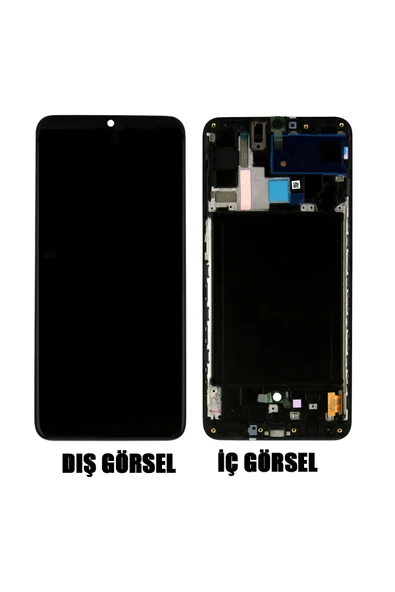 Samsung Teknonet Galaxy A70 Uyumlu Lcd Dokunmatik Çıtalı - Siyah ürün görseli 1