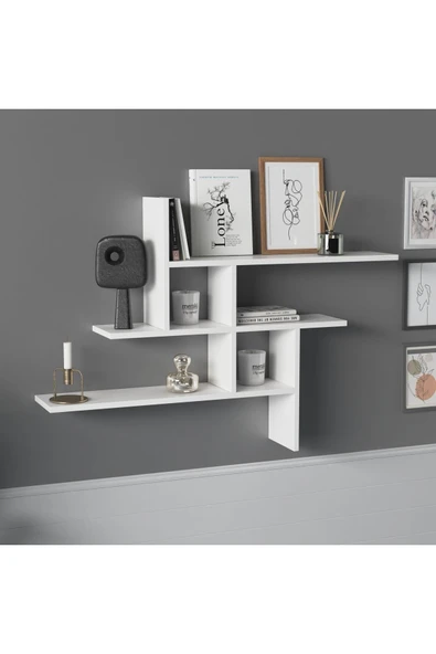 Lagomood Germen Duvar Rafı Beyaz - Resim 2