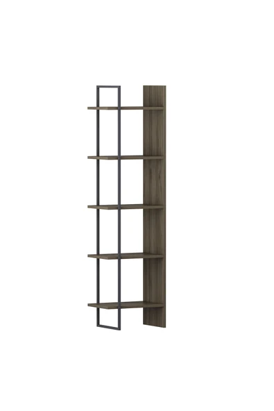 Lagomood Poly Kitaplık Antrasit Ceviz - Resim 4