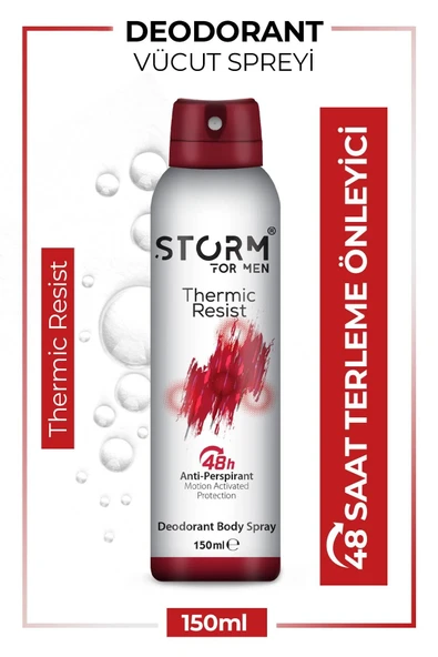 Storm Erkek Deodorant Sprey Terleme Karşıtı Thermic Resist 150 ml ürün görseli 1