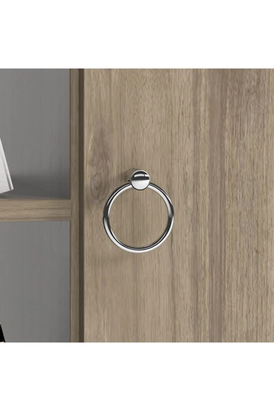 Lagomood Ruby Çok Amaçlı Dolap Banyo Mutfak Antrasit Ceviz - Resim 6