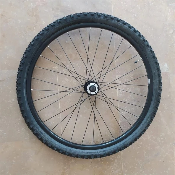 CARRARO 26X2.10 XLC LASTİK+JANT TEL ÖRÜLÜ KALIN TEKERLEK DAĞ DISK UYUMLU ürün görseli 1