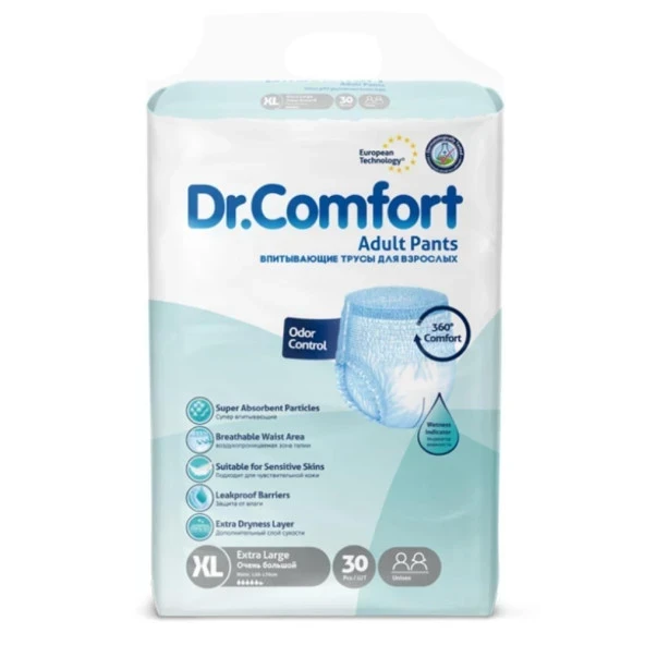 Dr.Comfort Emici Külot Ekstra Büyük Boy XL 30'lu Hasta Bezi ürün görseli 1