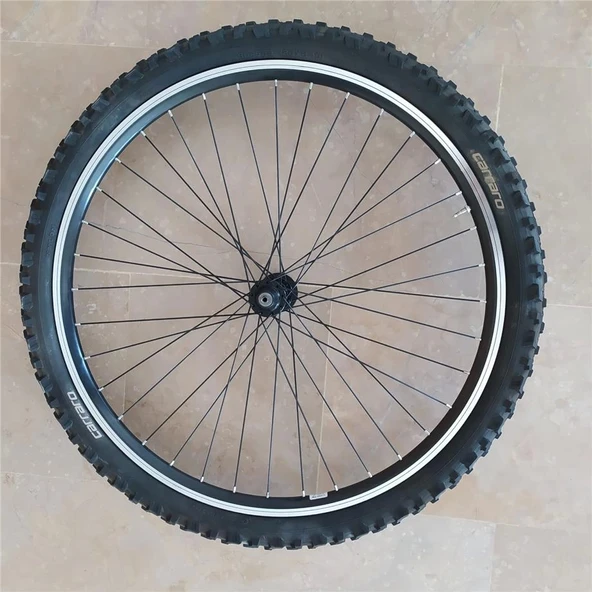 CARRARO 26X2.10 XLC LASTİK+JANT TEL ÖRÜLÜ KALIN TEKERLEK DAĞ V FREN UYUMLU ürün görseli 1