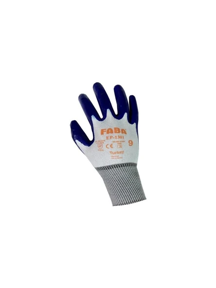 FABA EP-1301-L LACİVERT NİTRİL POLYESTER ELDİVEN L ürün görseli 1