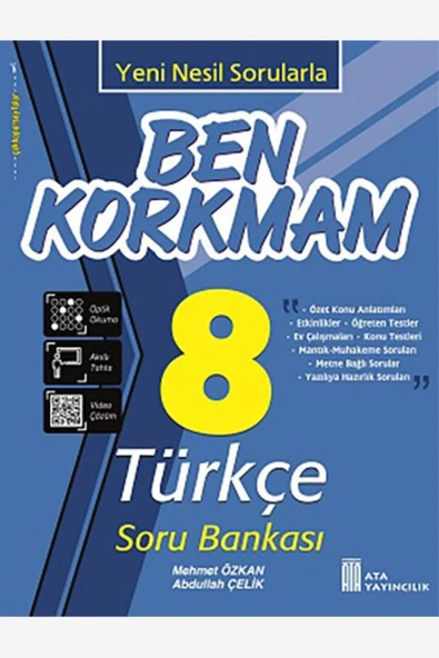 Ata Ben Korkmam 8.Sınıf Türkçe Soru Bankası ürün görseli 1