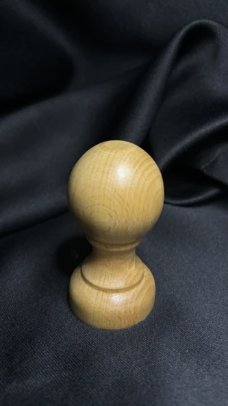Vernikli Doğal Ahşap Kaşe/Damga/Mühür Sapı - 40mm - Resim 3