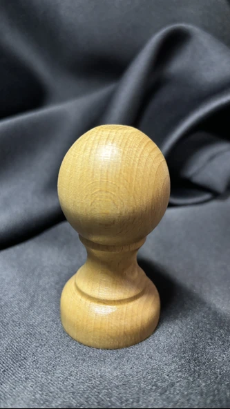Vernikli Doğal Ahşap Kaşe/Damga/Mühür Sapı - 40mm - Resim 2