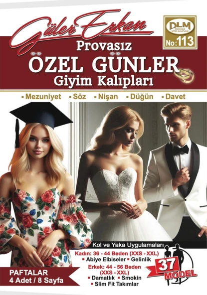 Güler Erkan Provasız Özel Günler Giyim Kalıbı No:113 ürün görseli 1