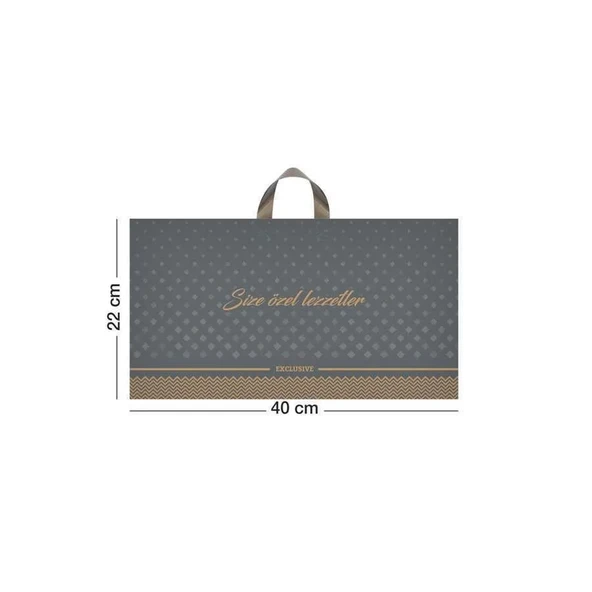 Tatlı Poşeti (Kulplu) 500 gr 40x22 cm - 50 Adet - Resim 2