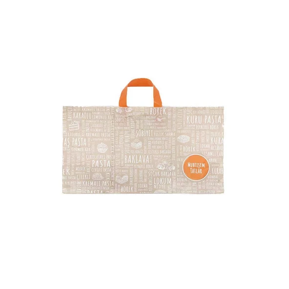 Tatlı Poşeti (Kulplu) 500 gr 40x22cm - 50 Adet ürün görseli 1