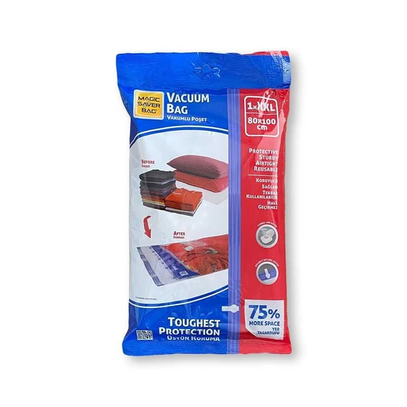 Vakumlu Hurç Poşet XXL Beden 80x100 cm ürün görseli 1