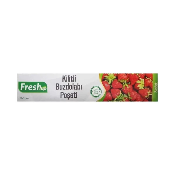 Kilitli Buzdolabı Poşeti Büyük 23x31 cm - 8 Adet ürün görseli 1