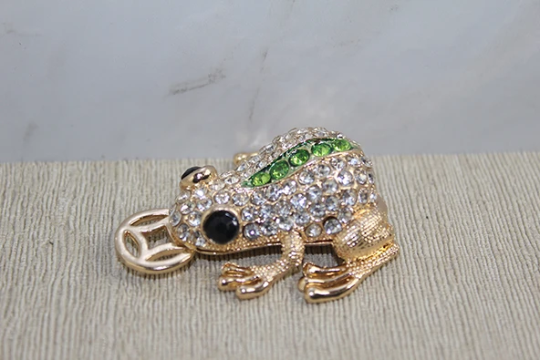 Swarovski Taşlı Minik Figür - Kurbağa ürün görseli 1