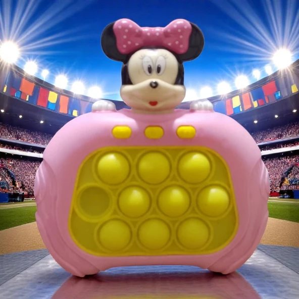 YÜKSEK KALİTE PEMBE MİNNİE MOUSE POPİT YENİ NESİL POPİT OYUNCAK POPİT SESLİ RENKLİ IŞIKLI POPİT ürün görseli 1