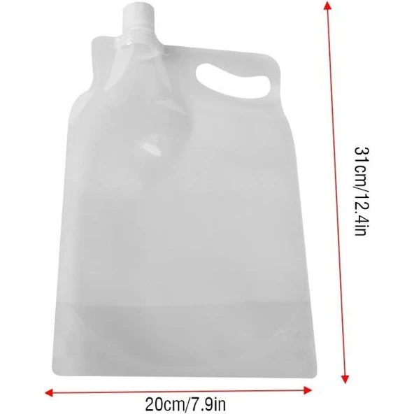 Plastik Kapaklı Su Torbası 1 Litre - Resim 3