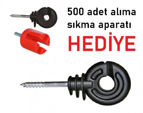 Elektrikli çit sistemi İzolatörü domuz ayı teli vidalı İzolatör ürün görseli 1