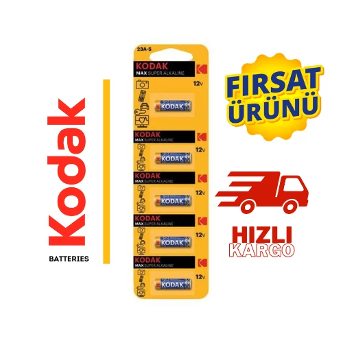 Kodak 23A Lithium Çok Amaçlı Kumanda Pili ((5li Kartela)) ürün görseli 1