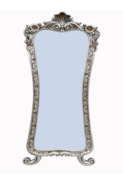 Evim-E Aksesuar Lavina Ayaklı Boy Aynası Polyester Döküm-Tamamı Oymalı-El Boyası ürün görseli 1