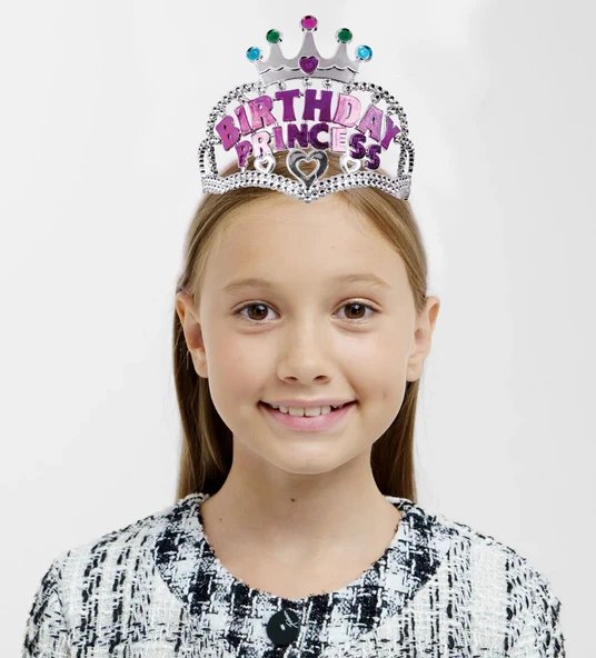 Birthday Princess Yazılı Çocuk Parti Tacı ürün görseli 1
