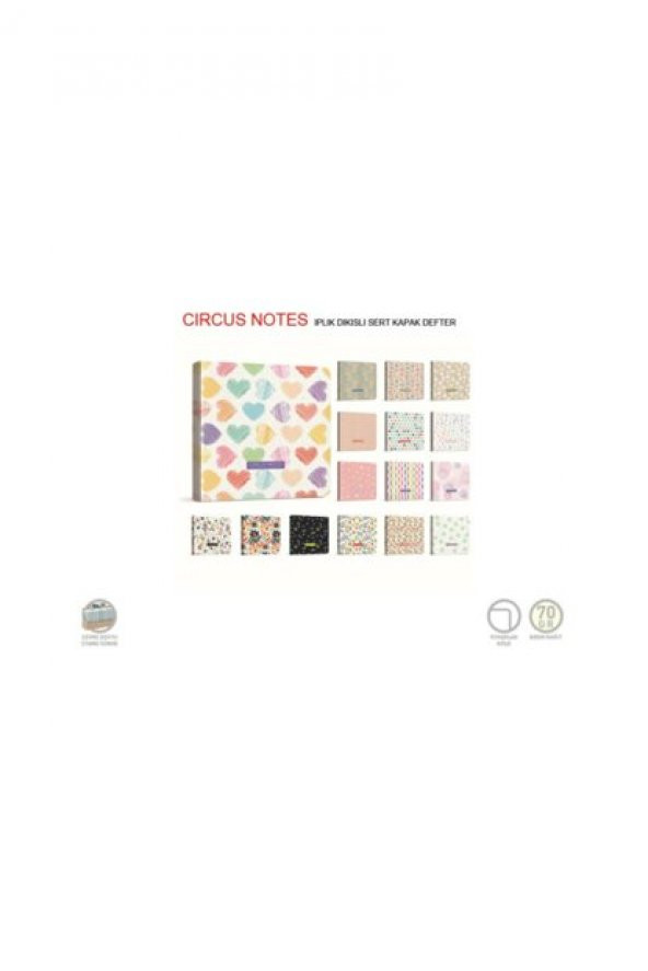 GIPTA CIRCUS NOTES SERT KAPAK 8X12 ÇİZGİLİ DEFTER 5404 ürün görseli 1