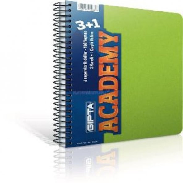 GIPTA ACADEMY 4+1 SİPRALLİ AYRAÇLI PLASTİK DEFTER ürün görseli 1
