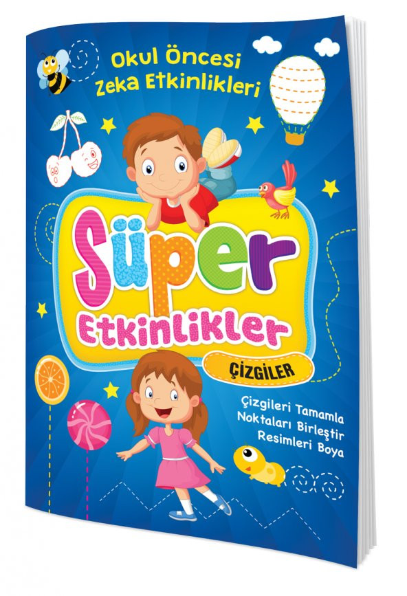 EMA SÜPER ETKİNLİKLER ÇİZGİLER OKUL ÖNCESİ ZEKA ETKİNLİKLERİ ürün görseli 1