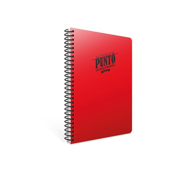 GIPTA PUNTO 40 YAPRAK A4 ÇİZGİLİ DEFTER SİPRALLİ PLASTİK KAPAK ürün görseli 1