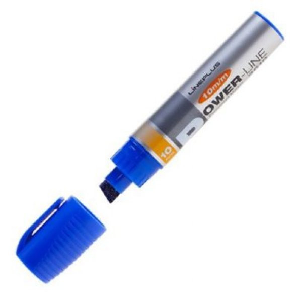 LİNEPLUS PERMANET MARKER KOLİ KALEMİ KESİK UÇ 10MM MAVİ ürün görseli 1