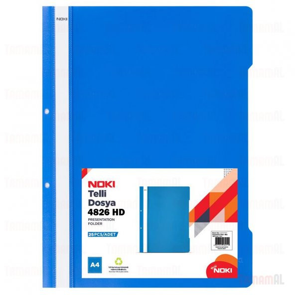 NOKI HD TELLİ DOSYA MAVİ 4826 HD (EXTRA ÇOK KALIN) MAVİ ürün görseli 1