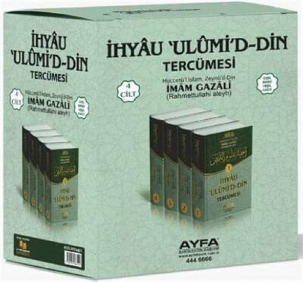 AYFA İHYAU ULUMİDDİN 4 CİLT İMAMI GAZALİ ÖZEL BASKI YEŞİL ürün görseli 1