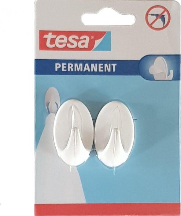 TESA (ALMAN MARKASI) BEYAZ 2li KENDİNDEN YAPIŞKANLI ASKILIK 66602 ürün görseli 1