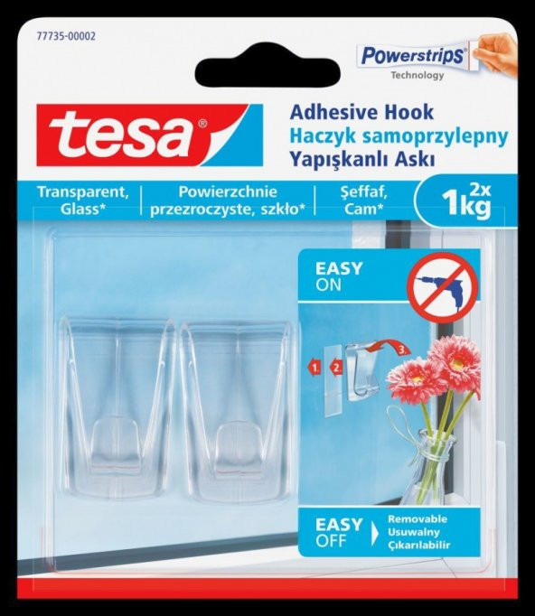 TESA (ALMAN MARKASI) SÖK YAPIŞTIR 2 li ŞEFFAF ASKILIK 77735 ürün görseli 1