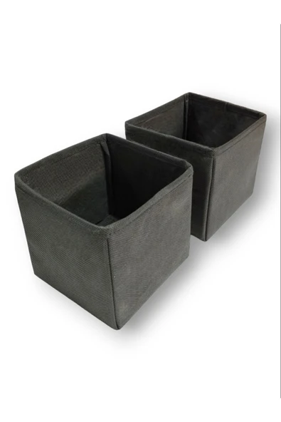 Balkan Room Antrasit 2'li Çekmece Içi Düzenleyici Organizer Set - Çok Amaçlı Dolap Içi Kutu Seti ( 13*13*13 ) ürün görseli 1