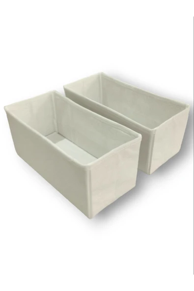 Balkan Room 2'li Beyaz Çekmece Içi Düzenleyici Organizer Set - Çok Amaçlı Dolap Içi Kutu Seti ( 28*13*13 ) ürün görseli 1