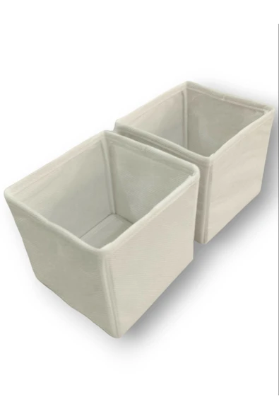 Balkan Room 2'li Beyaz Çekmece Içi Düzenleyici Organizer Set - Çok Amaçlı Dolap Içi Kutu Seti ( 13*13*13 ) ürün görseli 1