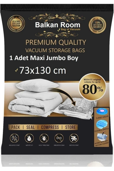 Balkan Room Vakum Hurcu 73 X 130 Vakumlu Hurç Maxi Jumbo Boy Vakumlu Poşet ürün görseli 1
