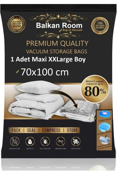 Balkan Room Vakum Hurcu 70 X 100 Vakumlu Hurç Maxi Xxlarge Boy Vakumlu Poşet ürün görseli 1