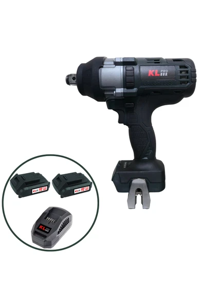 KLSS18BHX-20(3/4") 18V/2Ah. 800nm 3/4" Kömürsüz Şarjlı Darbeli Somun Sıkma/Sökme Makinesi ürün görseli 1