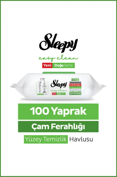 Sleepy Pine Yüzey Temizlik Havlusu Mendili Çam Ferahlığı 100 Yaprak ürün görseli 1
