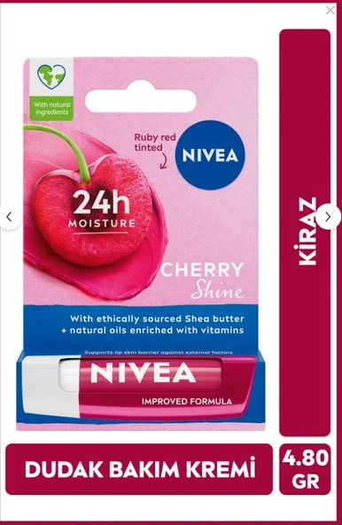 Nivea Kiraz Aromalı Dudak Bakım Kremi 4.8 gr ürün görseli 1